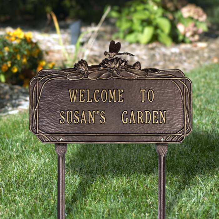 Personalized Garden Plaque Dragonfly